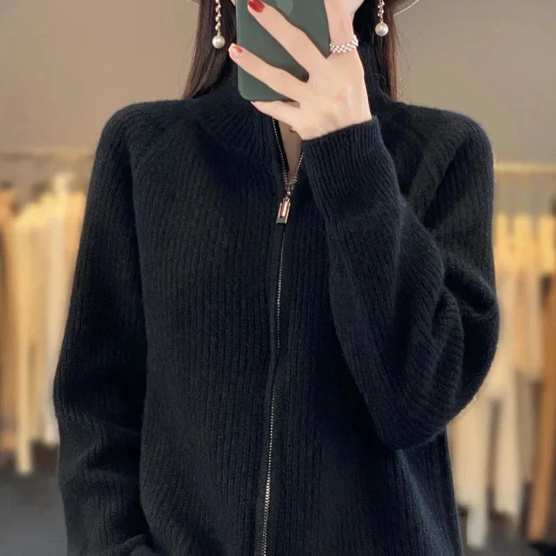 Charlotte Merino Wool Zip Up