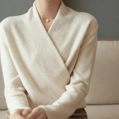 Seville Cotton Crossed Wrap Sweater