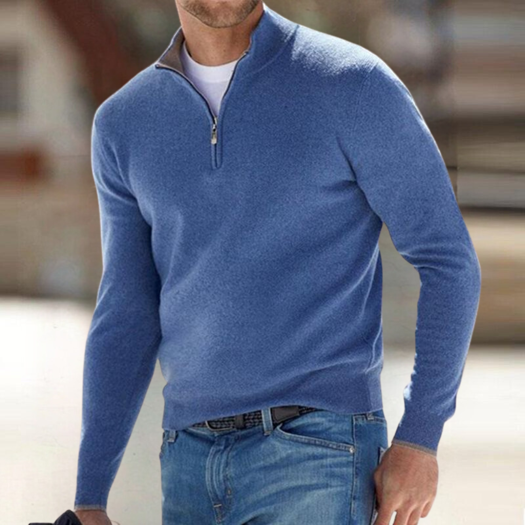 Langley Cashmere Half-Zip
