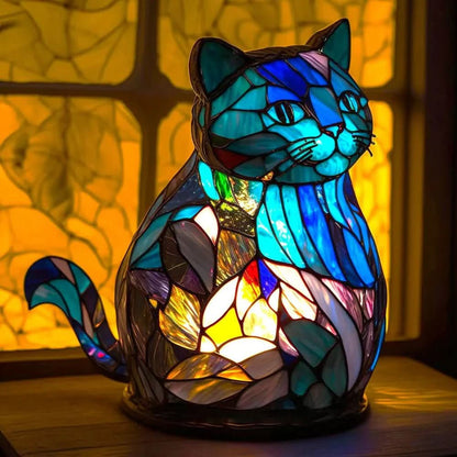 Art Nouveau Stained Resin Table Lamp