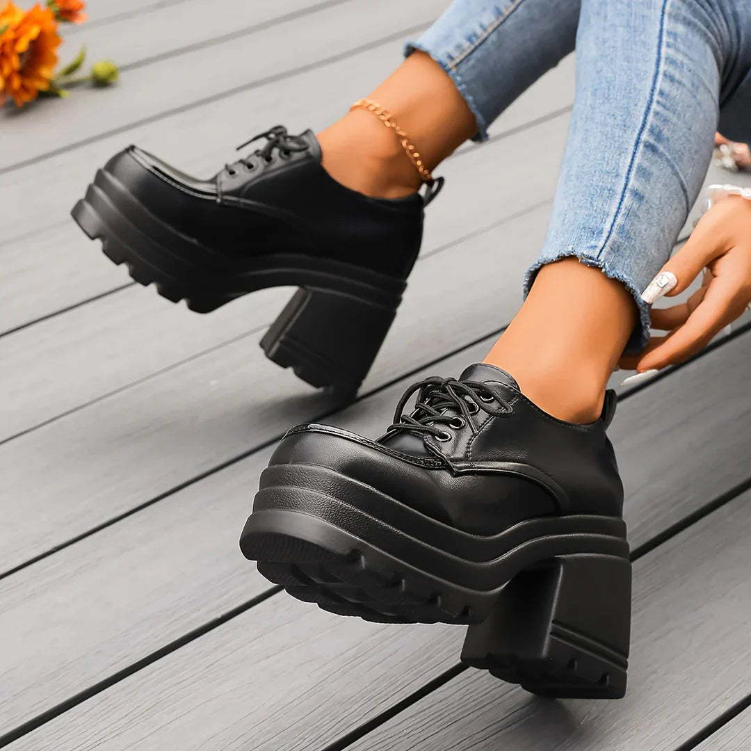 Versailles Leather Platform Oxfords