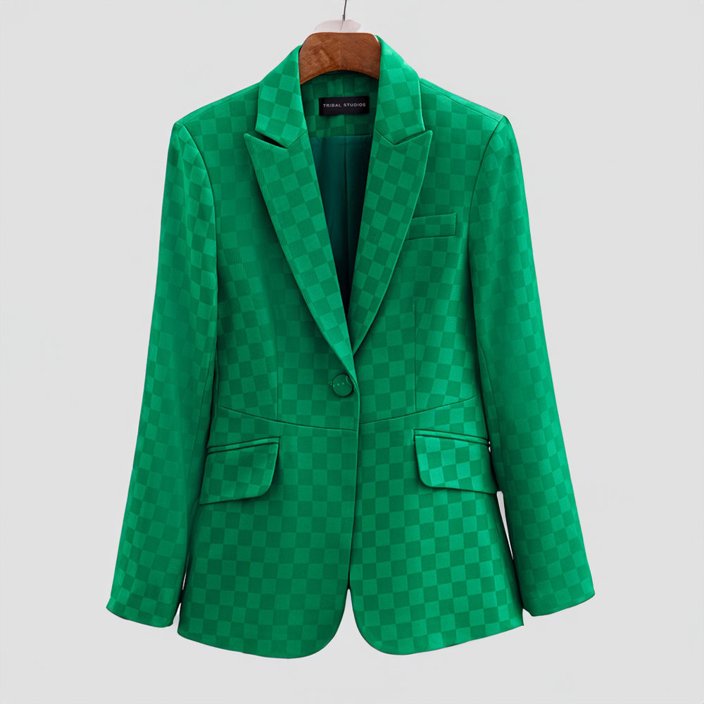 Eva Elegant Plaid Blazer - Sydney Thomas