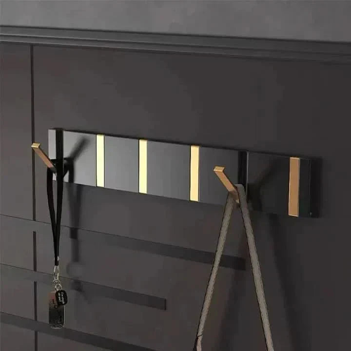 Minimalist Stainless Steel Hook Rack With Retractable Hooks