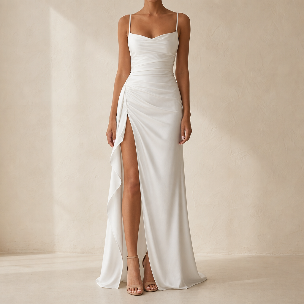 Alessia Satin Maxi Dress