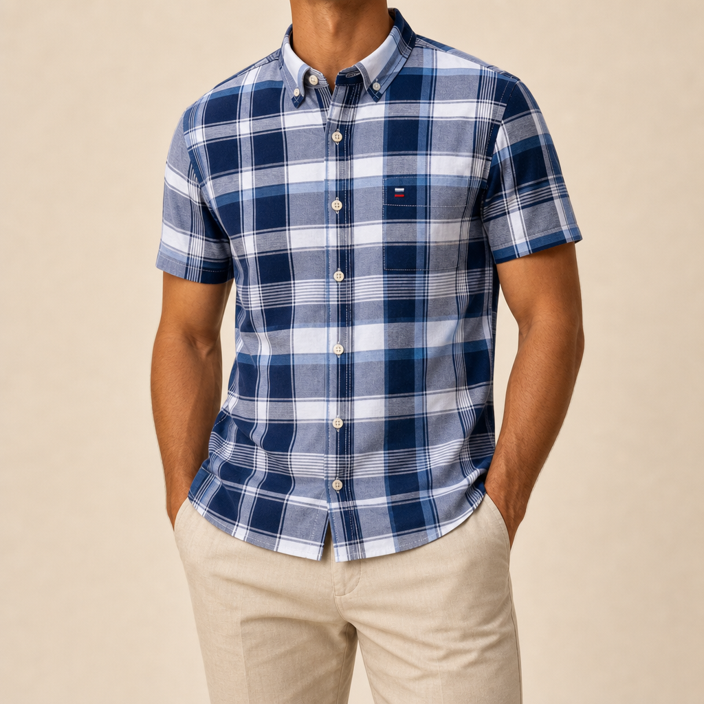 Stefano Oxford Short Sleeve Shirt