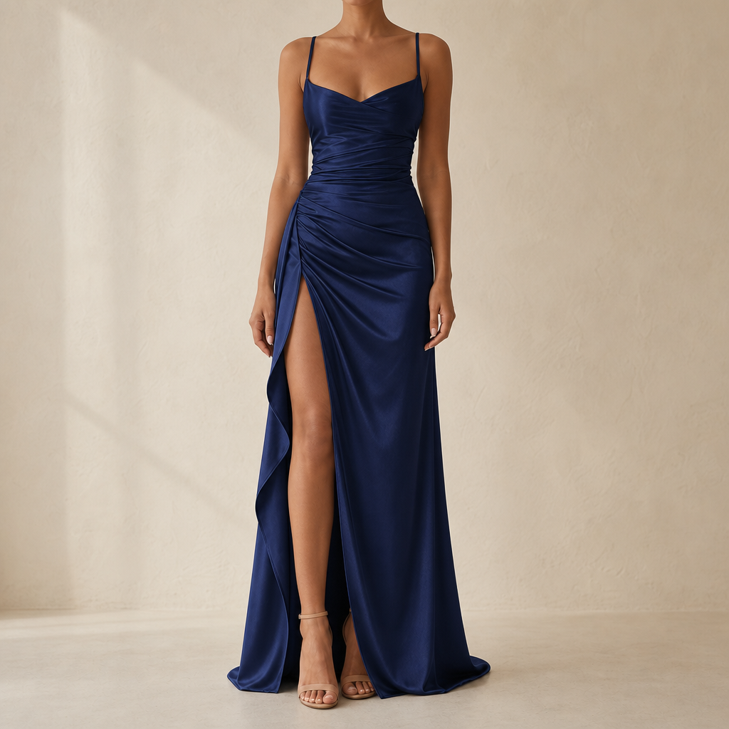 Alessia Satin Maxi Dress
