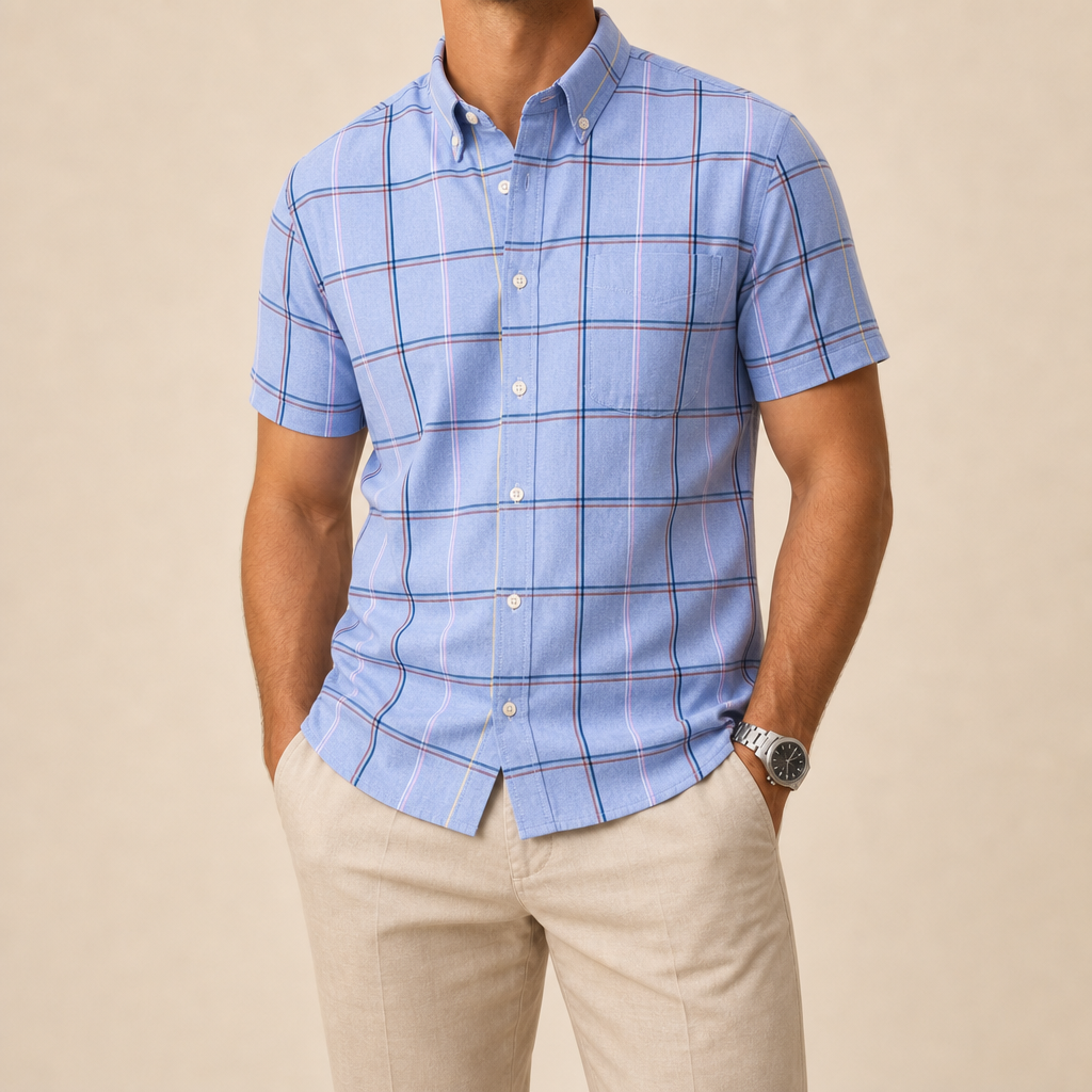 Stefano Oxford Short Sleeve Shirt