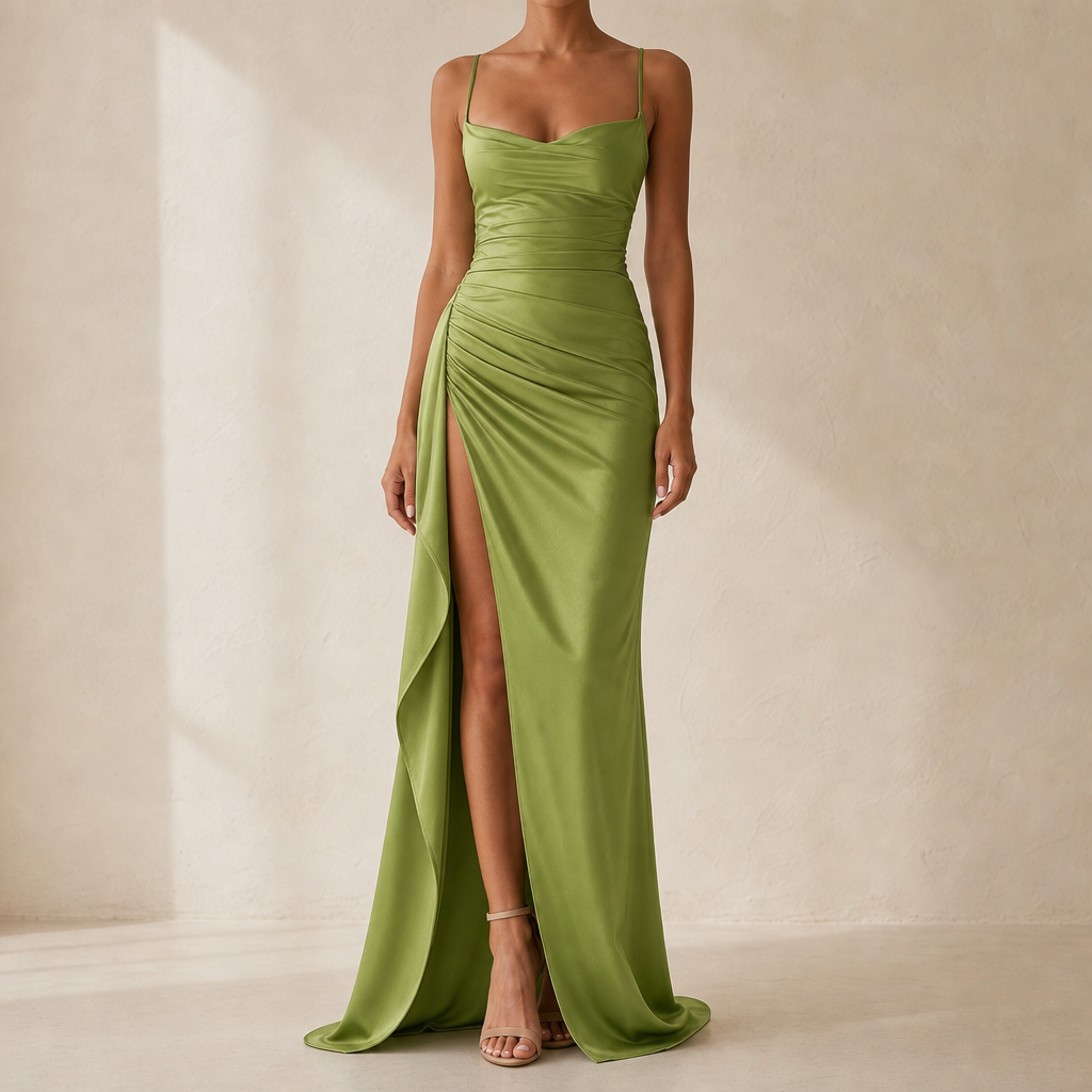 Alessia Satin Maxi Dress