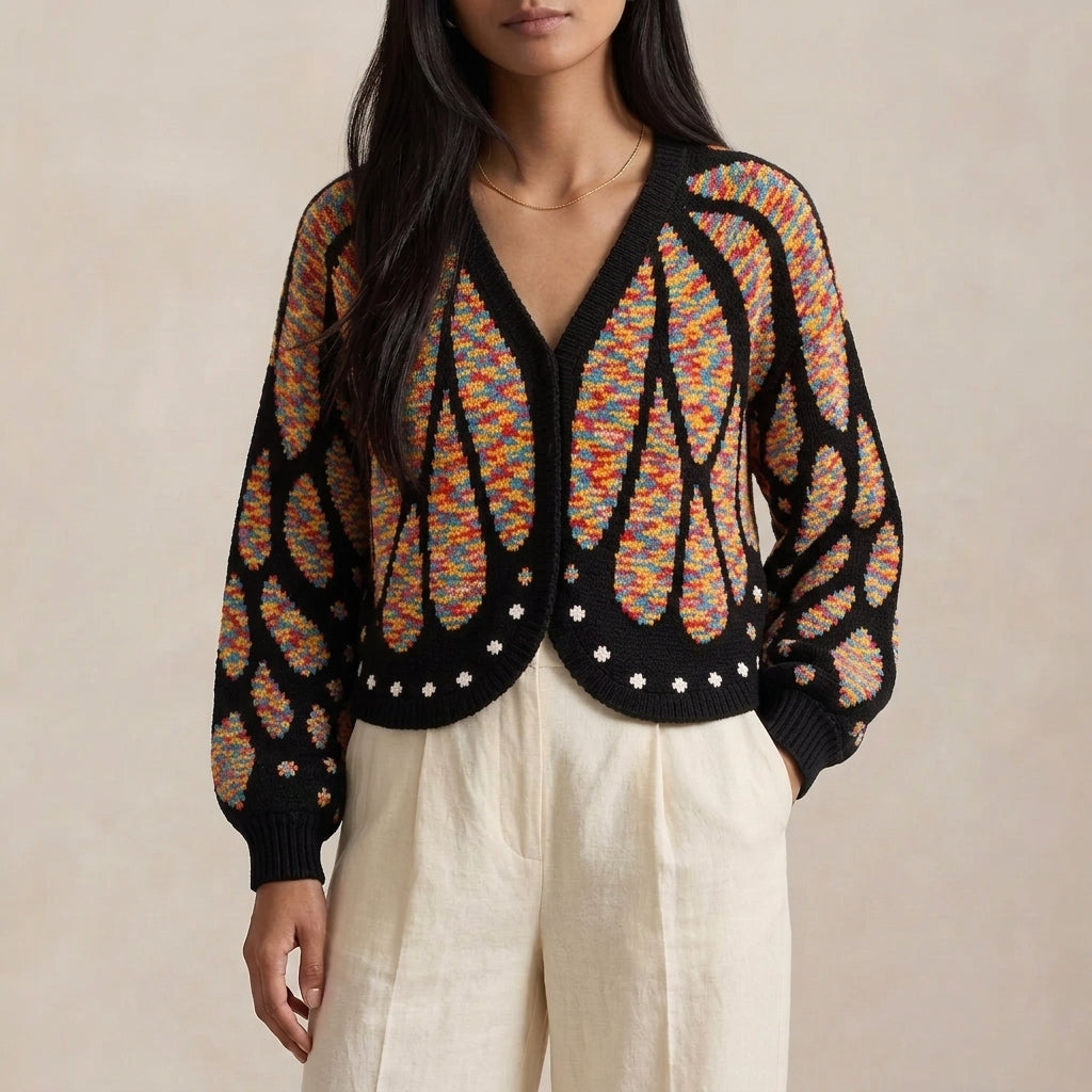 Bianca Butterfly Jacquard Cardigan