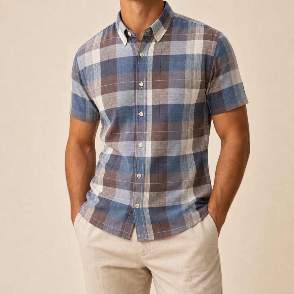 Stefano Oxford Short Sleeve Shirt
