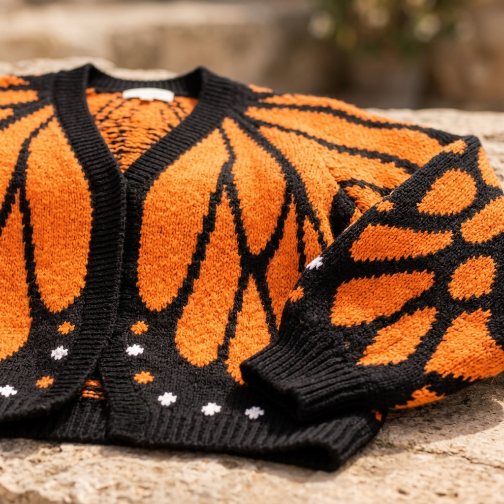 Bianca Butterfly Jacquard Cardigan