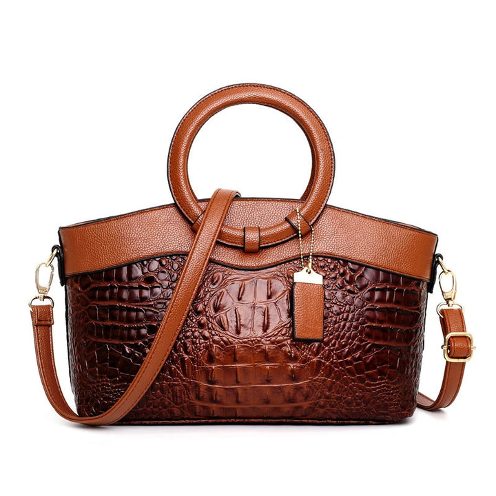 Verona Croc-Embossed Leather Bag