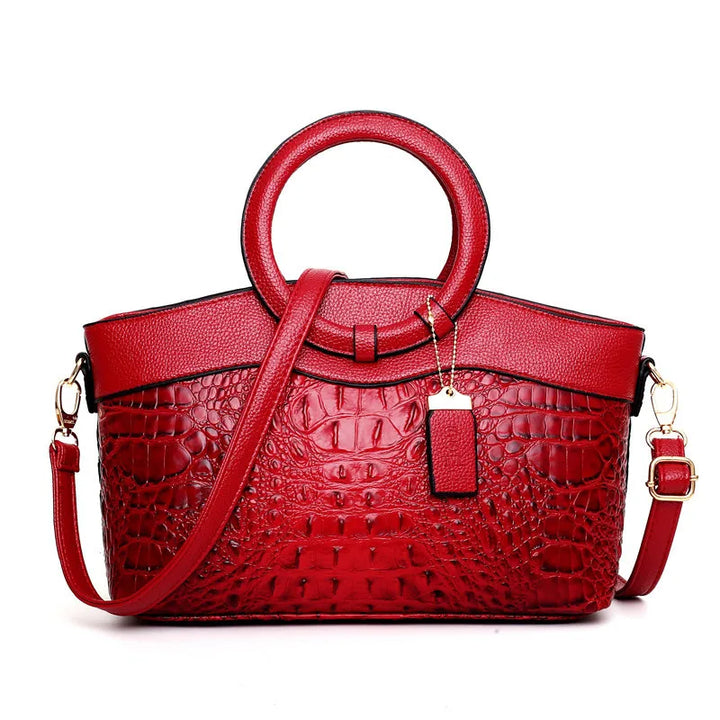 Verona Croc-Embossed Leather Bag
