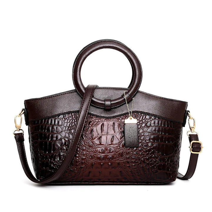 Verona Croc-Embossed Leather Bag