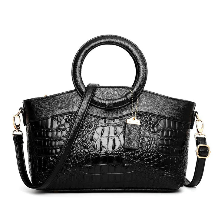 Verona Croc-Embossed Leather Bag