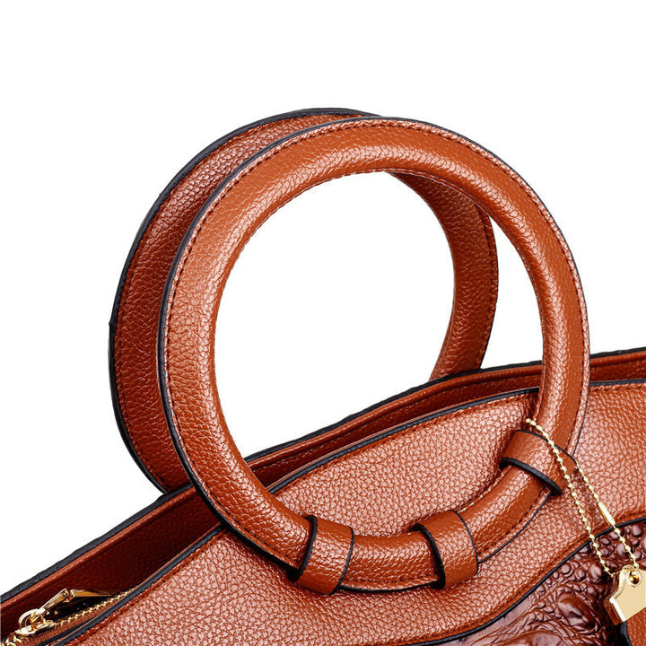 Verona Croc-Embossed Leather Bag