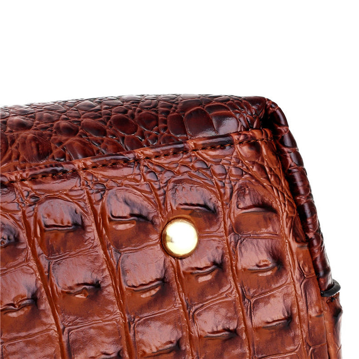 Verona Croc-Embossed Leather Bag