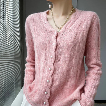 Athens 100% Wool Cardigan