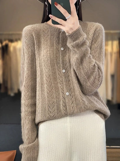 Santorini 100% Wool Cardigan